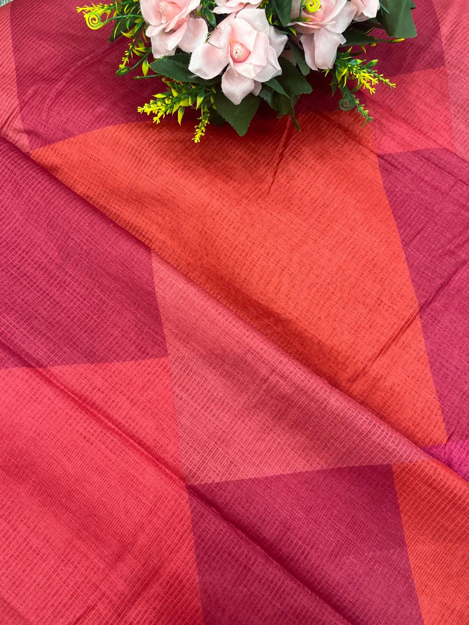 Multi Shade Chanderi Fabric