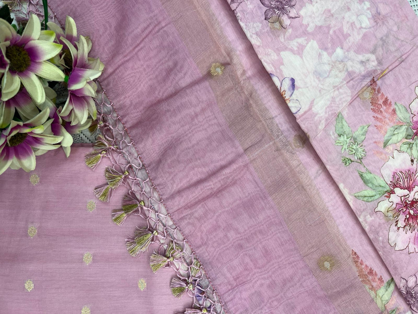 Banarasi Suit Set (Deep Pink)