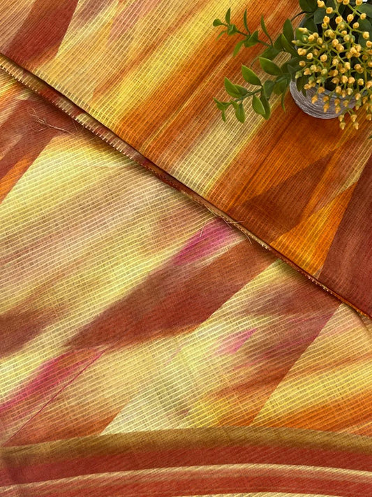 Abstract Munga Silk Fabric