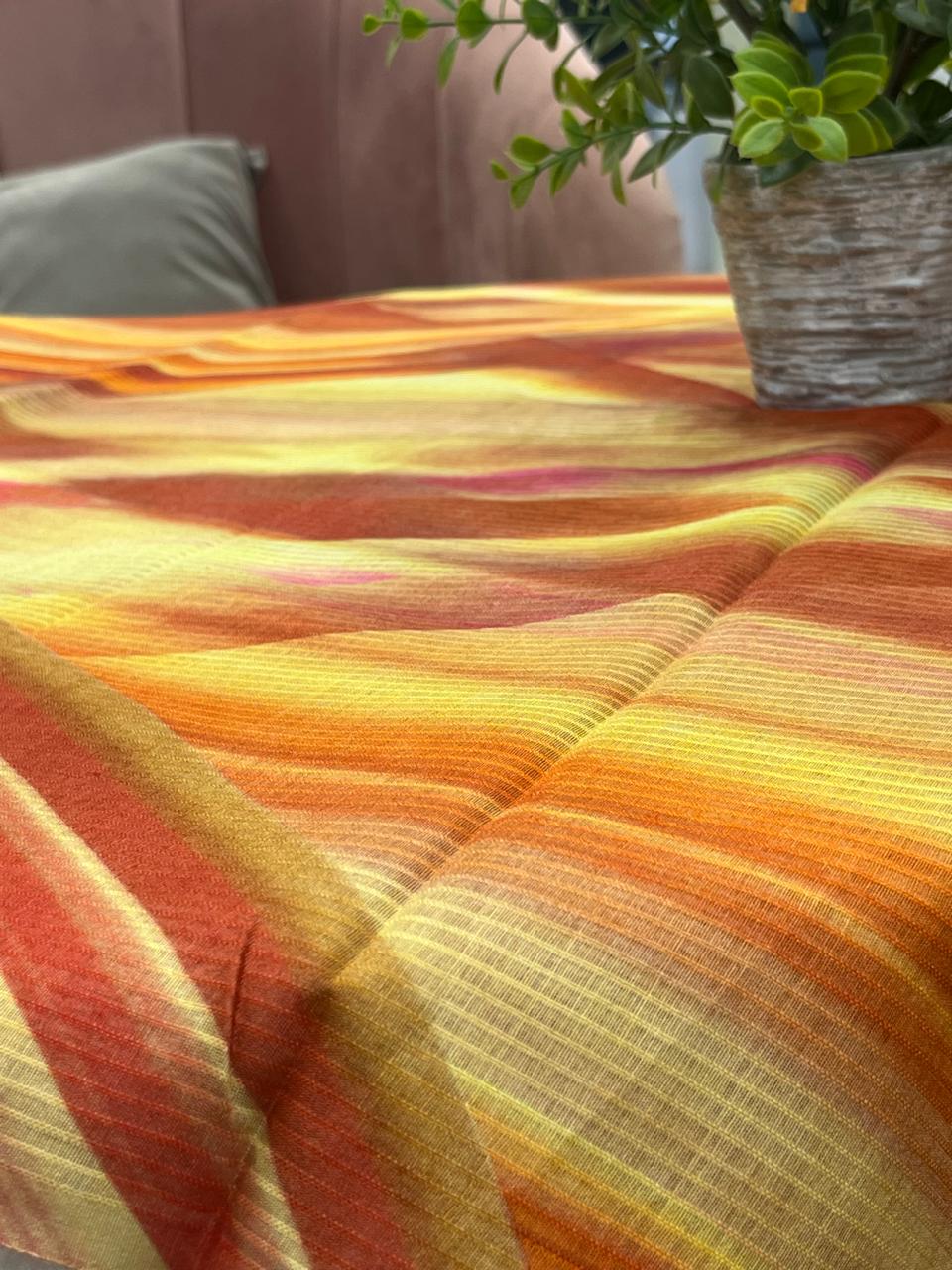 Abstract Munga Silk Fabric