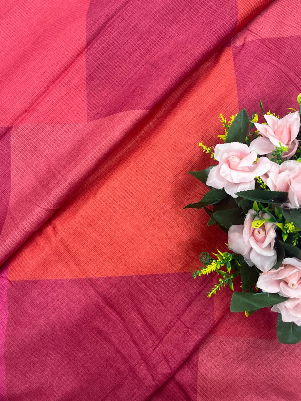 Multi Shade Chanderi Fabric