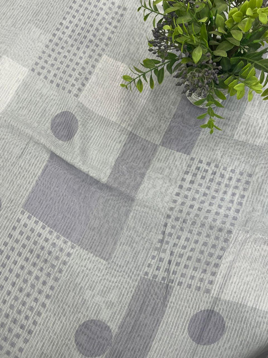 Geometric Pure Chanderi Fabric