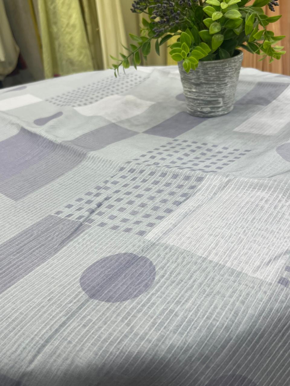 Geometric Pure Chanderi Fabric