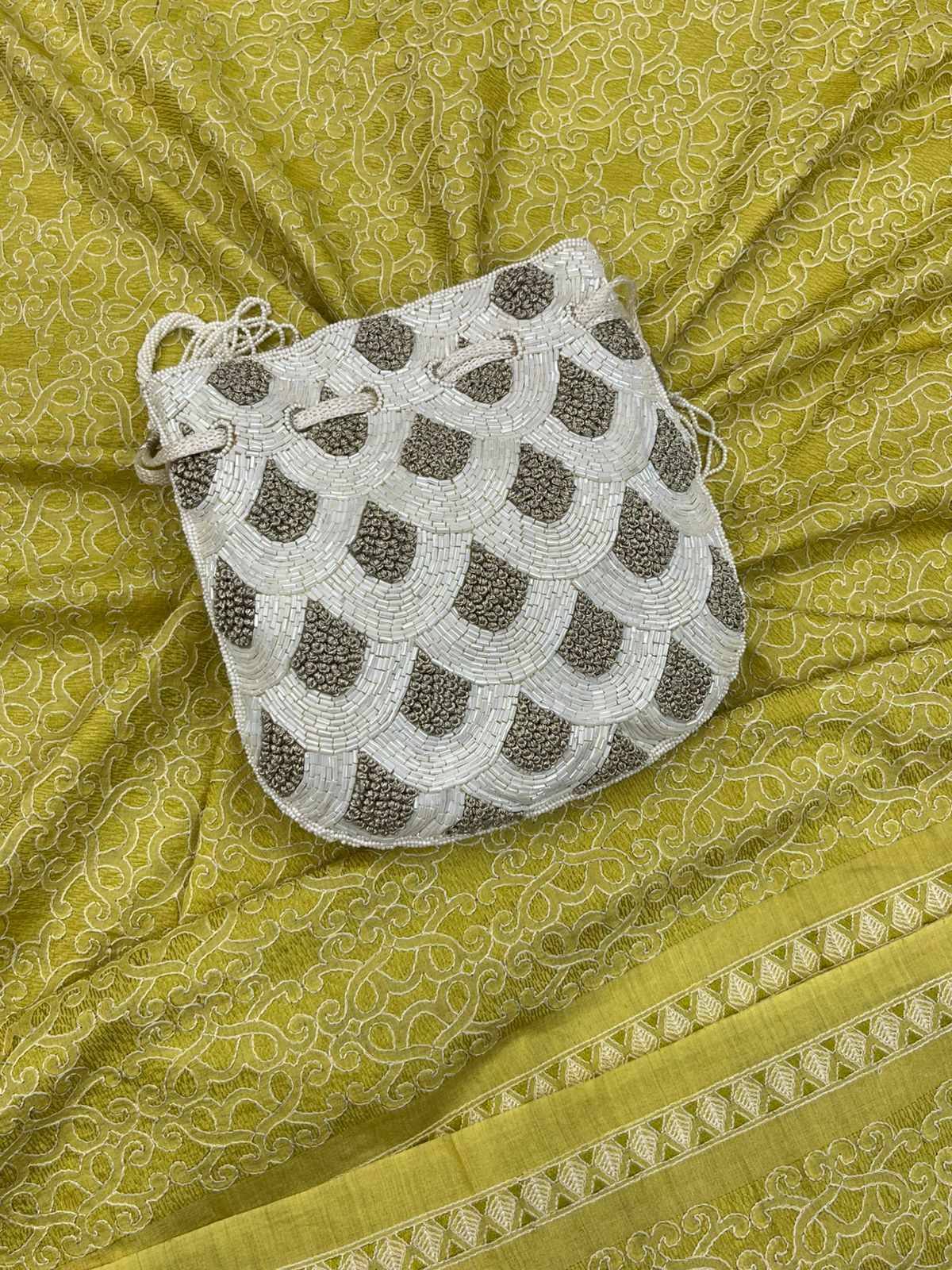 Pure Munga Silk with Embroidery