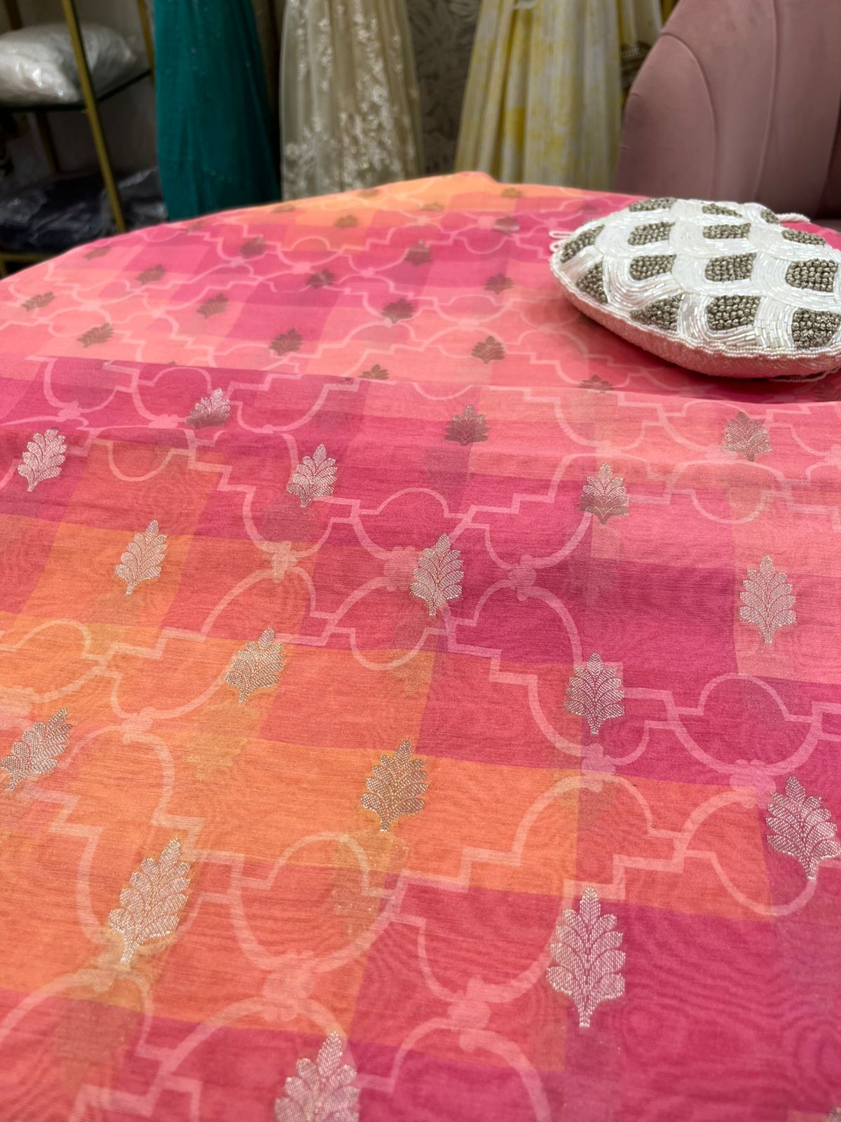 Pure Chanderi with Zari Butti