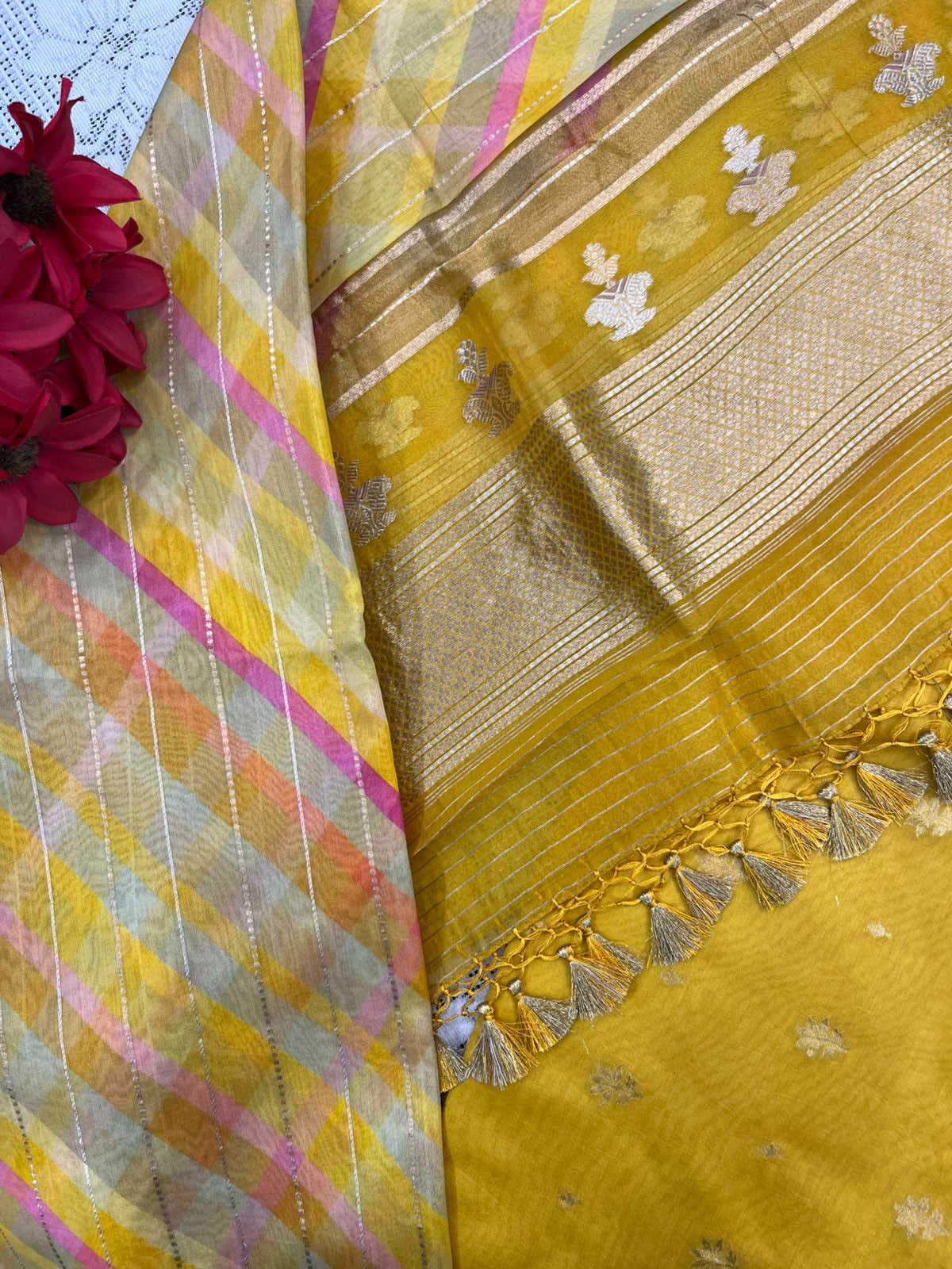 Banarasi Suit Set (Yellow)