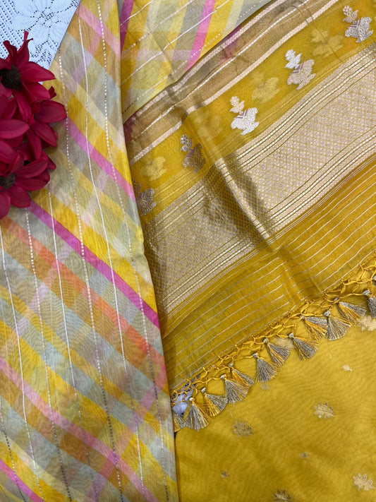 Banarasi Suit Set (Yellow)