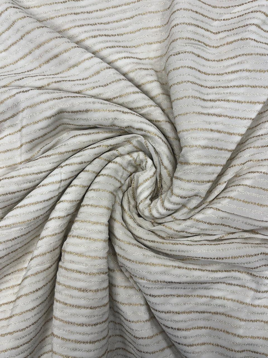 Georgette with Zari Stripes Fabric