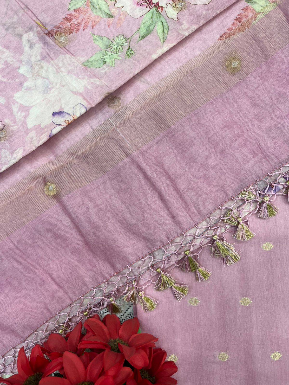 Banarasi Suit Set (Deep Pink)