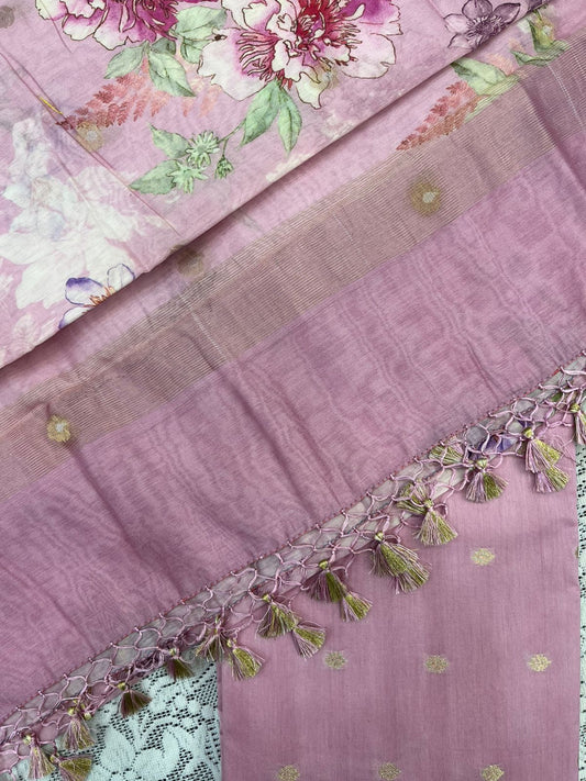 Banarasi Suit Set (Deep Pink)