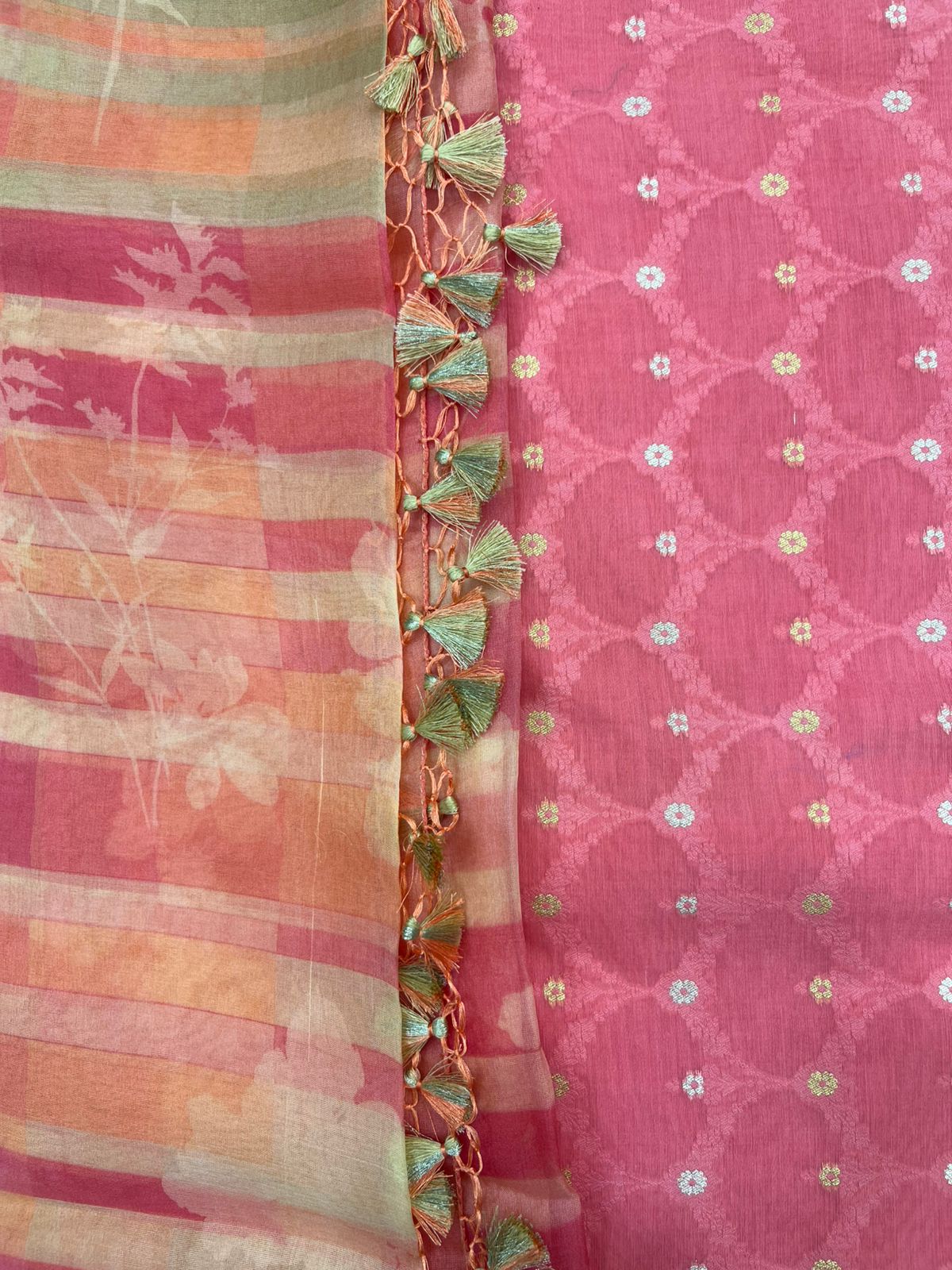 Banarasi Suit Set (Coral)